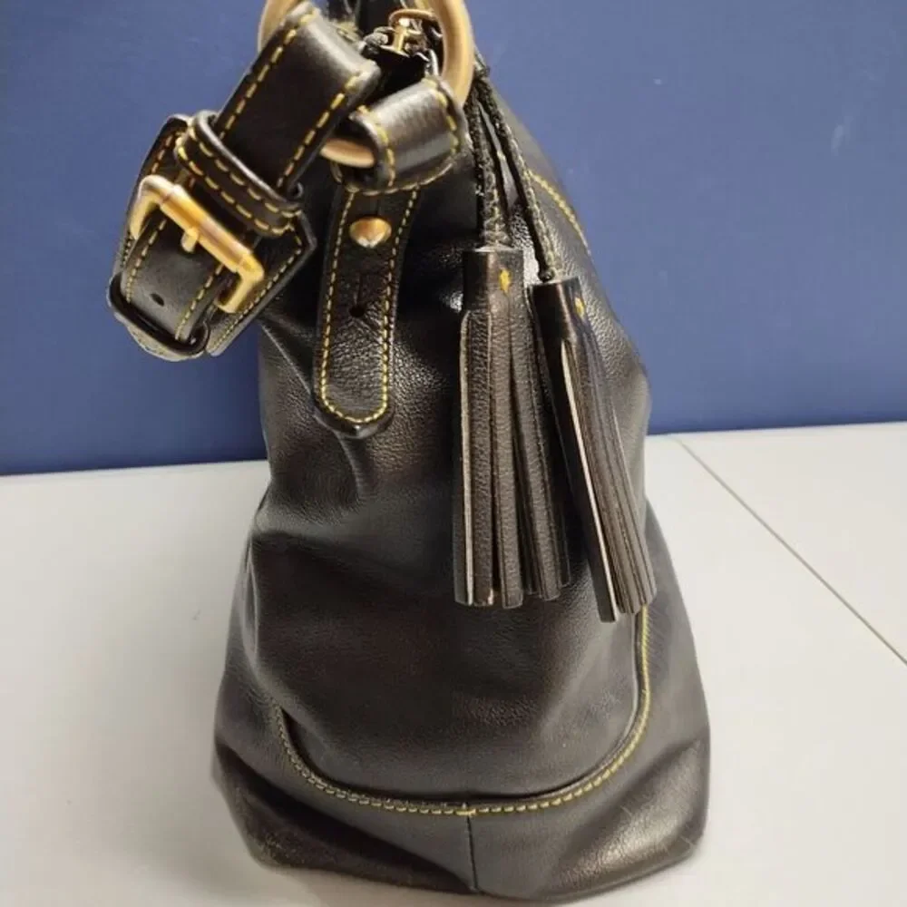 Dooney & Grain Sophie Hobo Bag Womens Black Leather Bourke Pebble Shoulder Strap